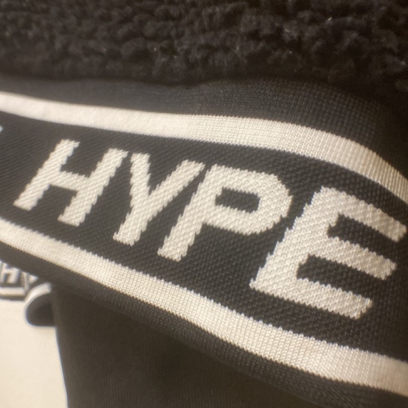 Medium, black, HYPE sheep fur hoodie. - Picture 4 of 5